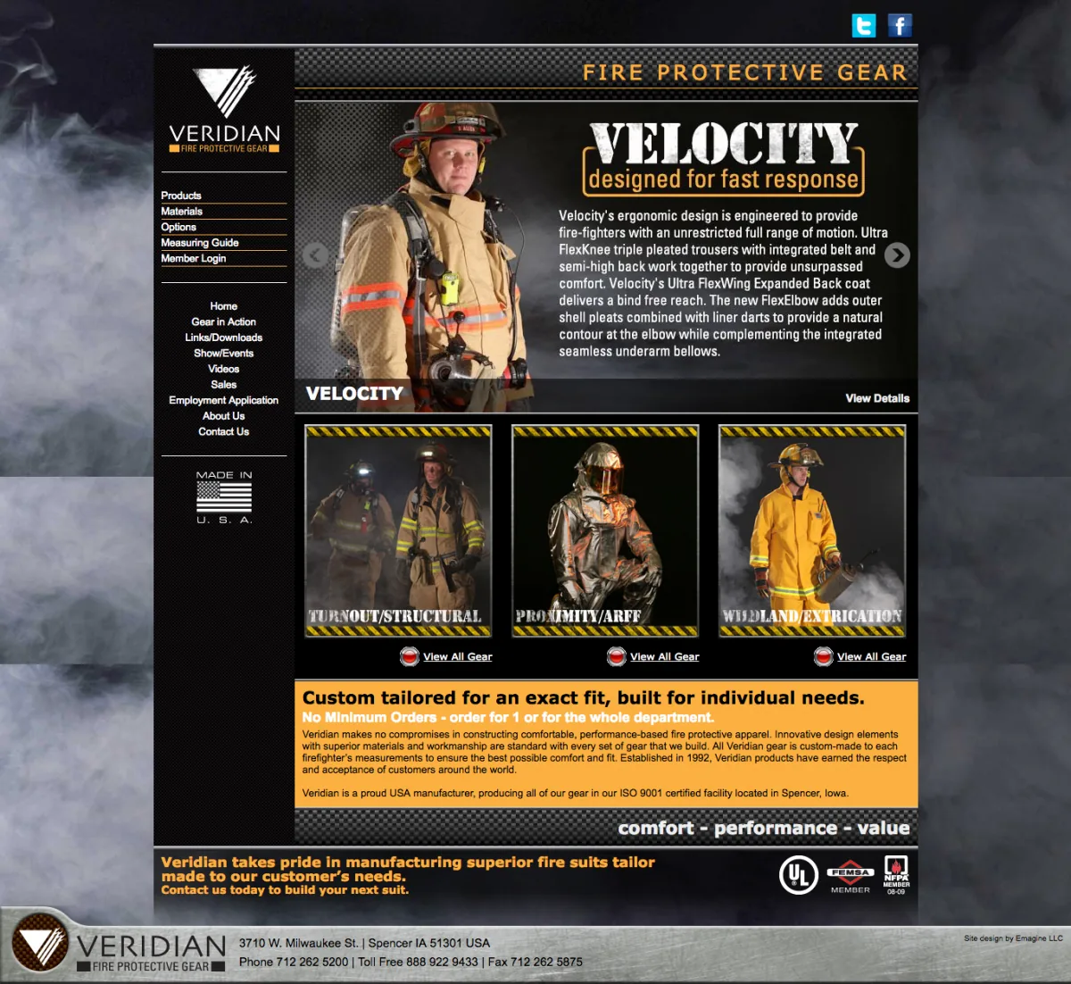 Veridian Limited Bunker Gear Website